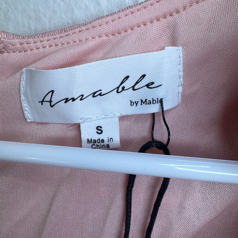 Amable by Mable Anthropologie Rose Pink Rouched Party Dress Size‎ S - Picture 4 of 9